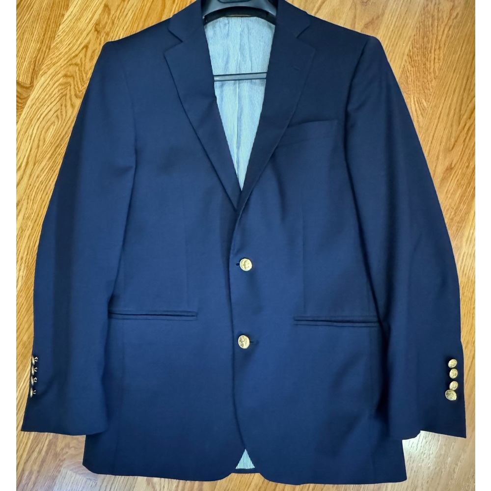 Brooks Brothers Men's Textured Explorer Regent Jacket Navy Blue (36 S)